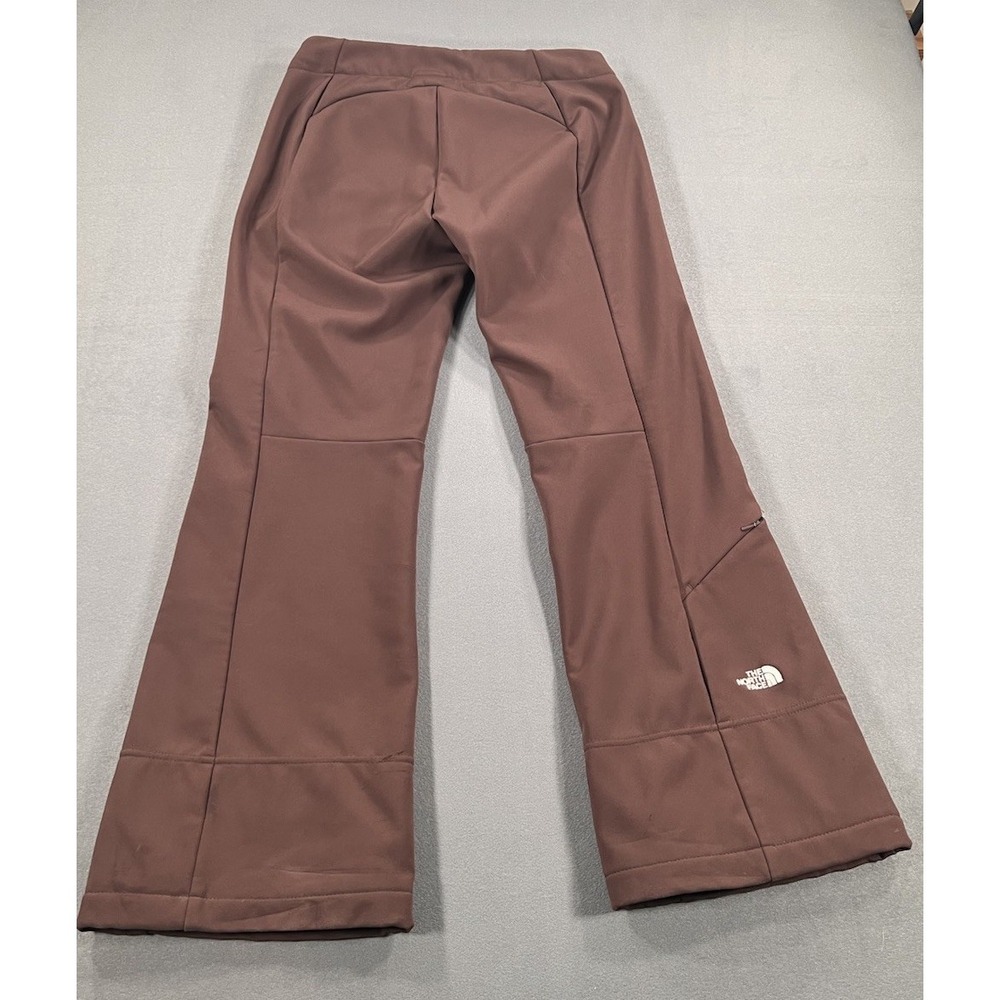 The North Face Women's Brown Softshell Snow Pants M Regular Bootcut Winter Ski - Picture 9 of 16